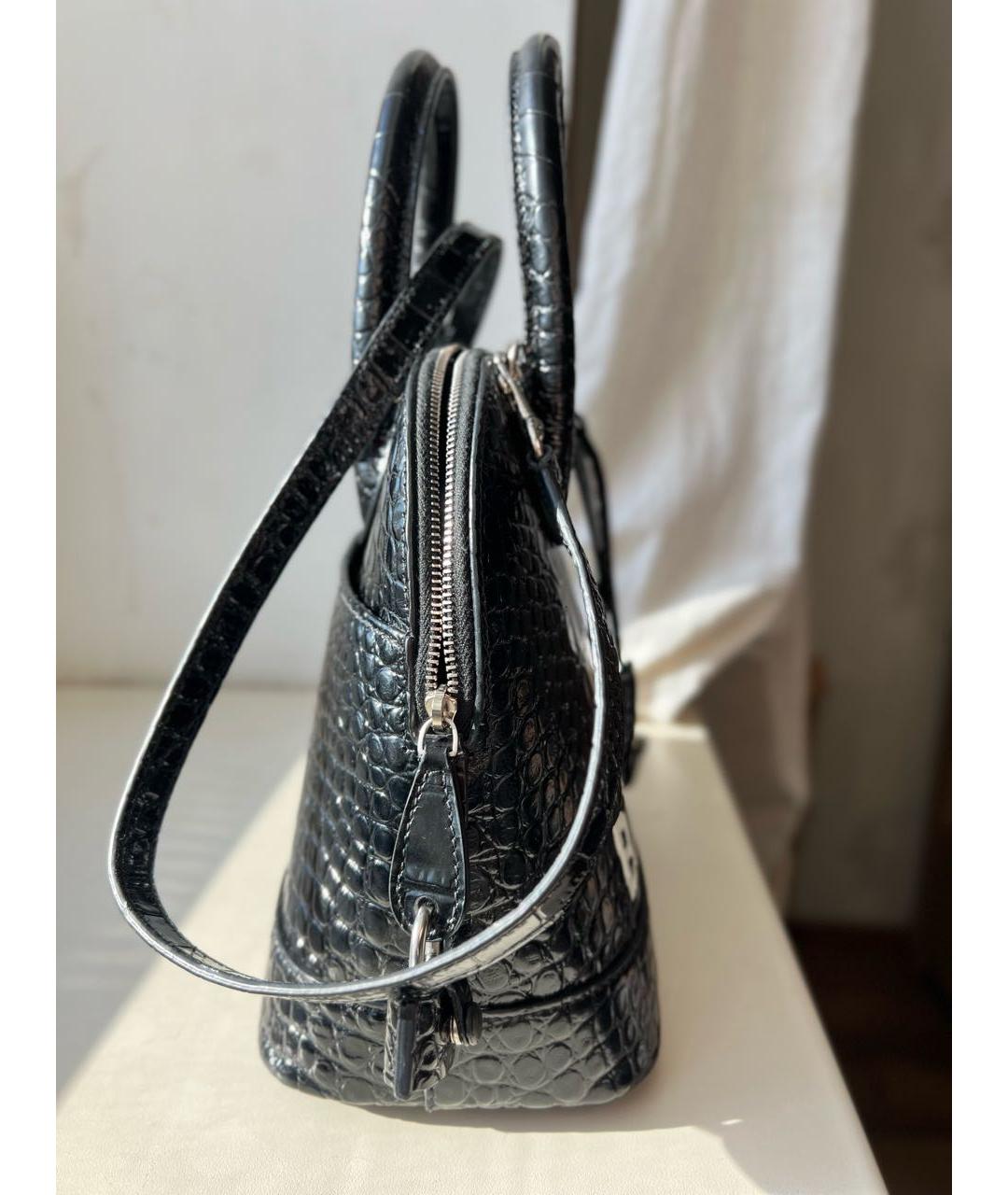 BALENCIAGA Черная кожаная сумка с короткими ручками, фото 6