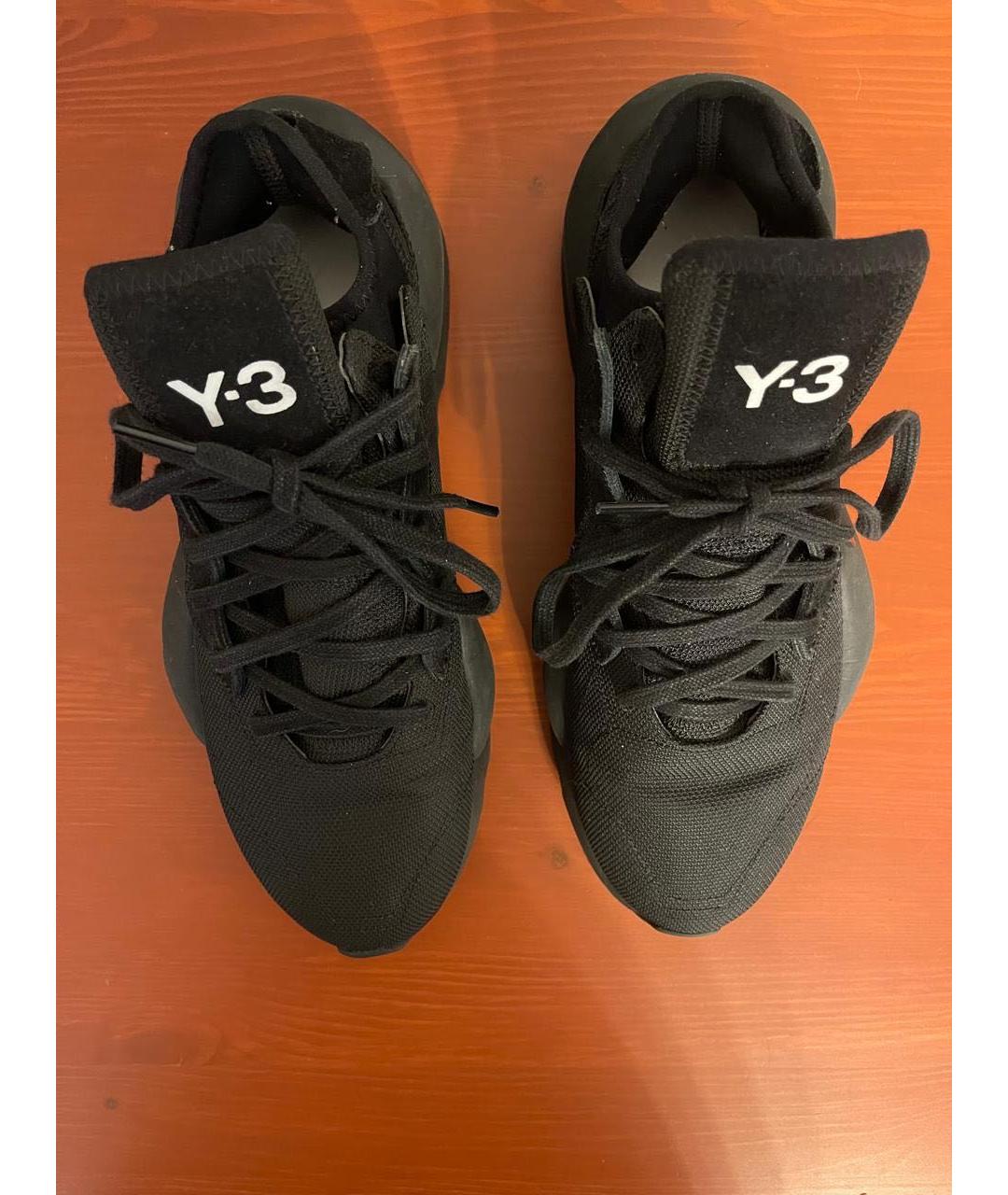 Y-3 Черные текстильные низкие кроссовки / кеды, фото 3