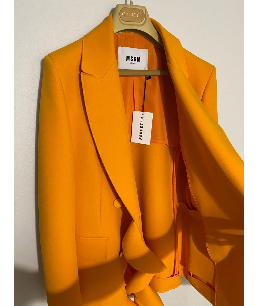 MSGM Оранжевый жакет/пиджак, фото 3