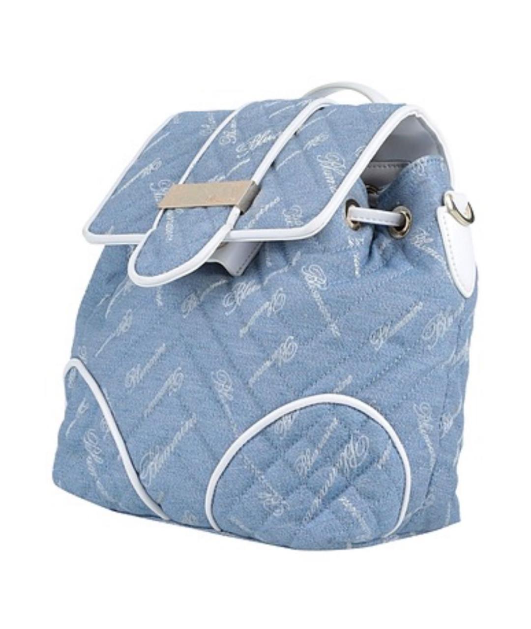 BLUMARINE Голубой тканевый рюкзак, фото 1