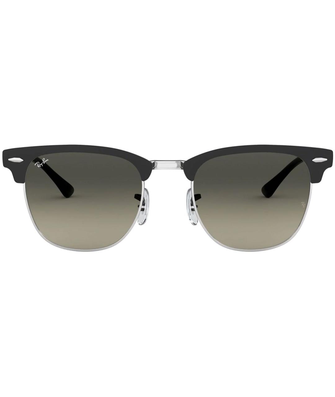 RAY BAN Черные металлические солнцезащитные очки, фото 1