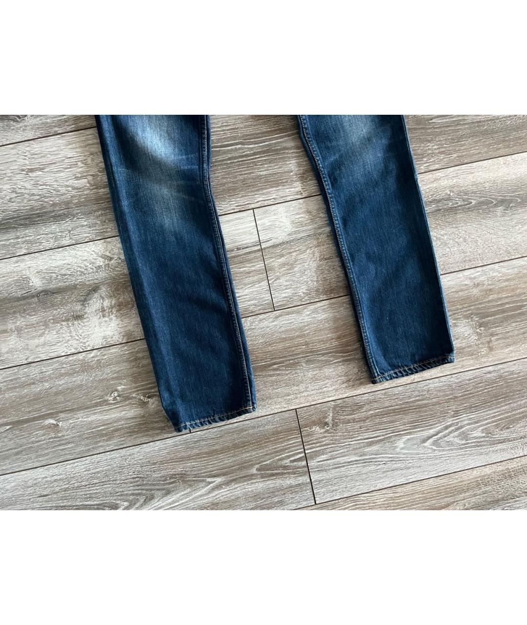ACNE STUDIOS Синие хлопковые джинсы скинни, фото 3
