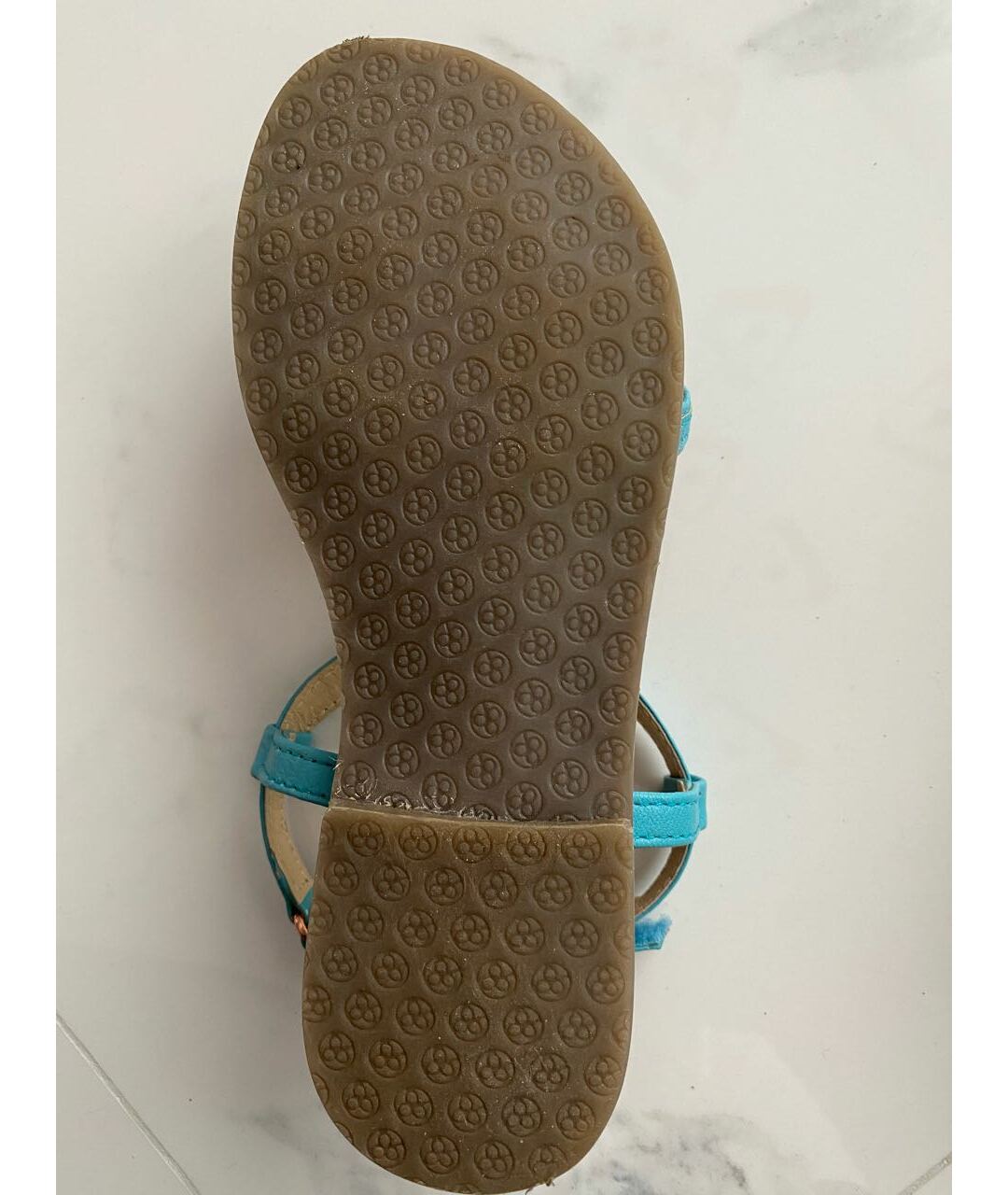 FLORENS Бирюзовые кожаные сандалии и шлепанцы, фото 3