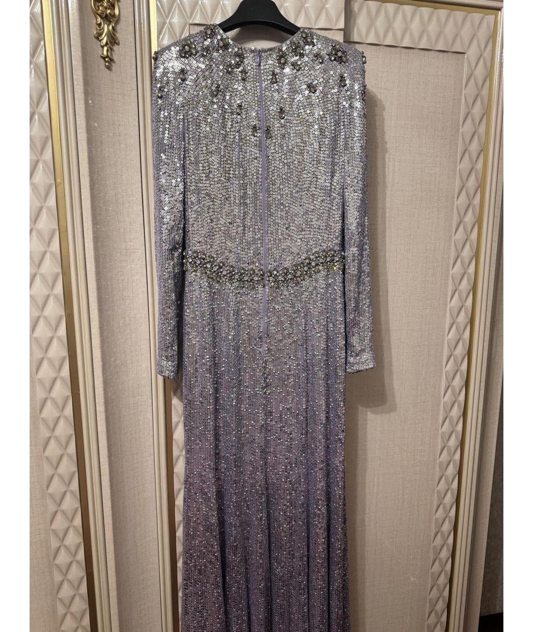 JENNY PACKHAM Фиолетовое шелковое вечернее платье, фото 2