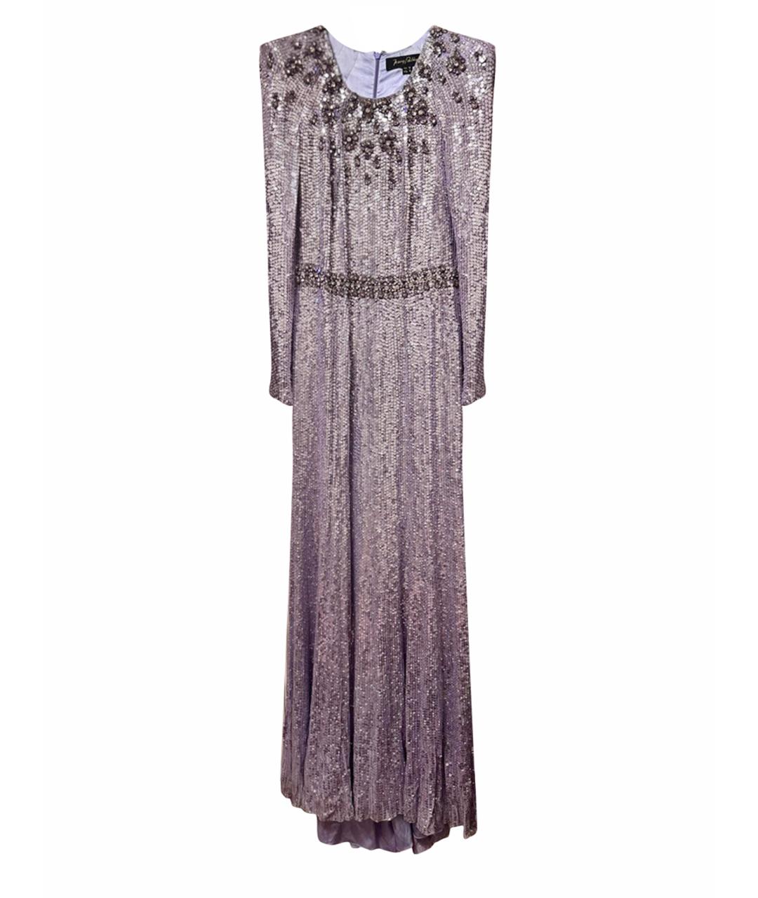 JENNY PACKHAM Фиолетовое шелковое вечернее платье, фото 1