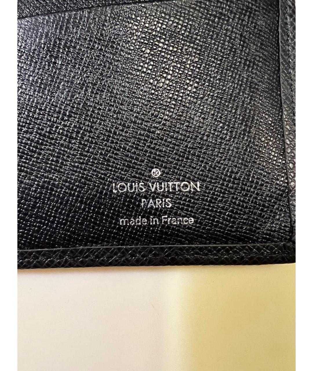 LOUIS VUITTON PRE-OWNED Черный кожаный кошелек, фото 6