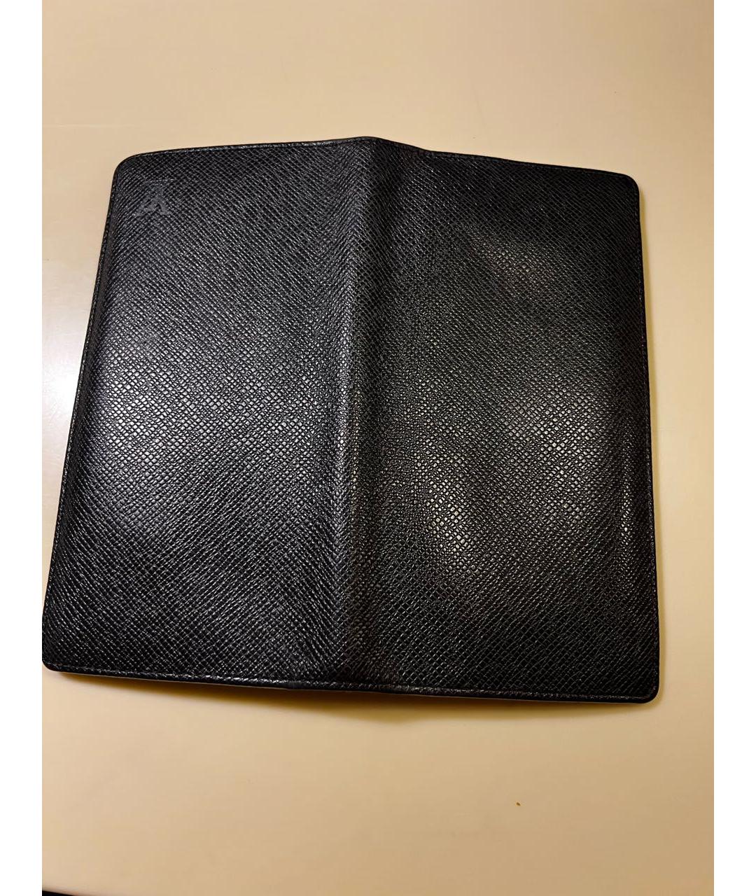 LOUIS VUITTON PRE-OWNED Черный кожаный кошелек, фото 4