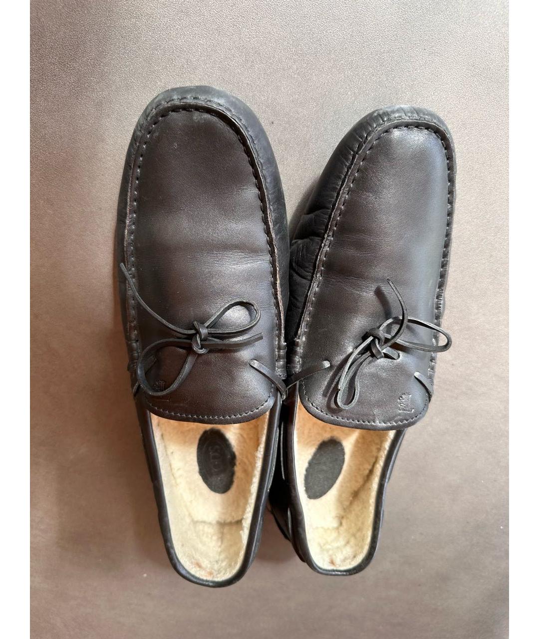 TOD'S Коричневые кожаные мокасины, фото 3