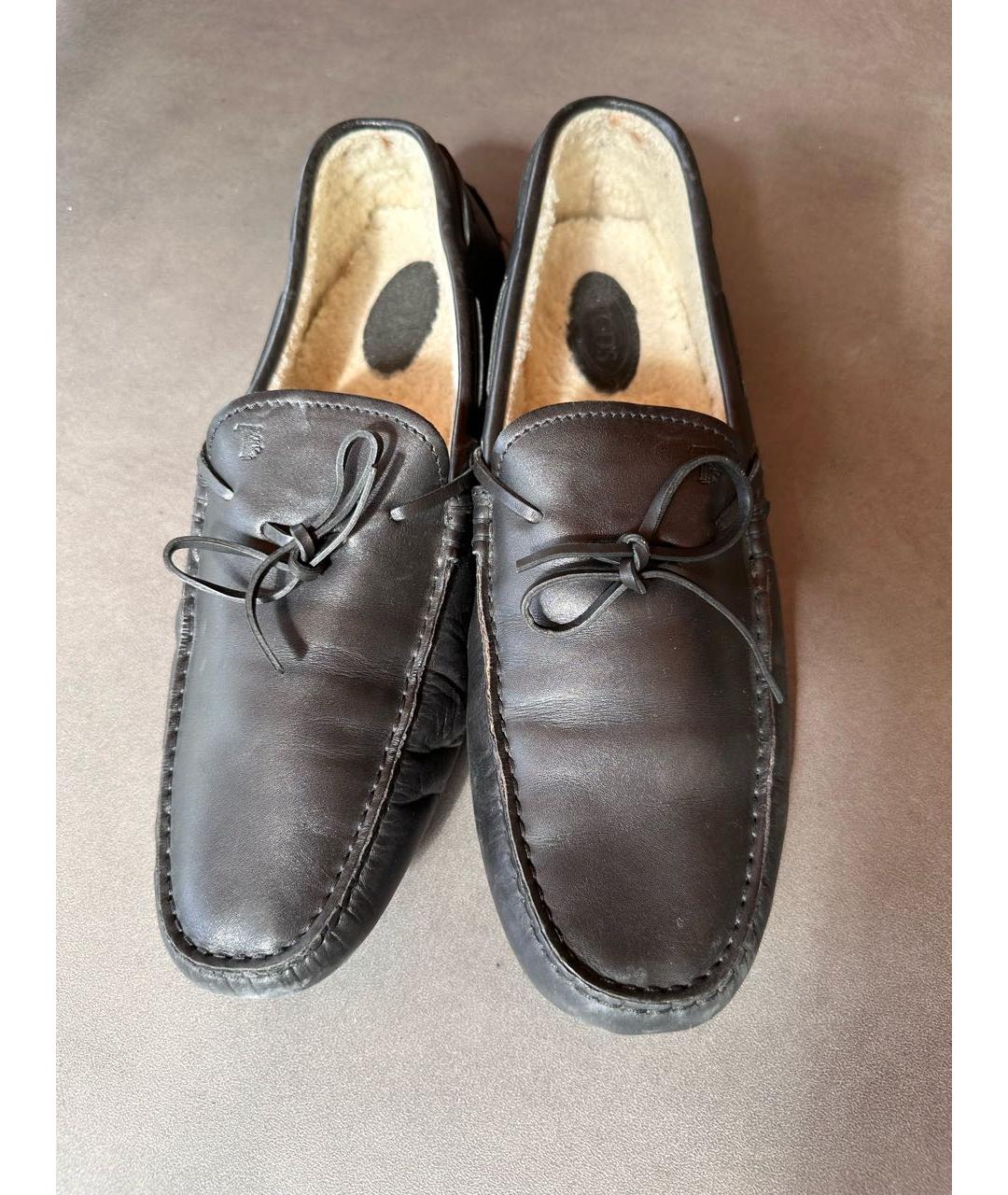 TOD'S Коричневые кожаные мокасины, фото 2