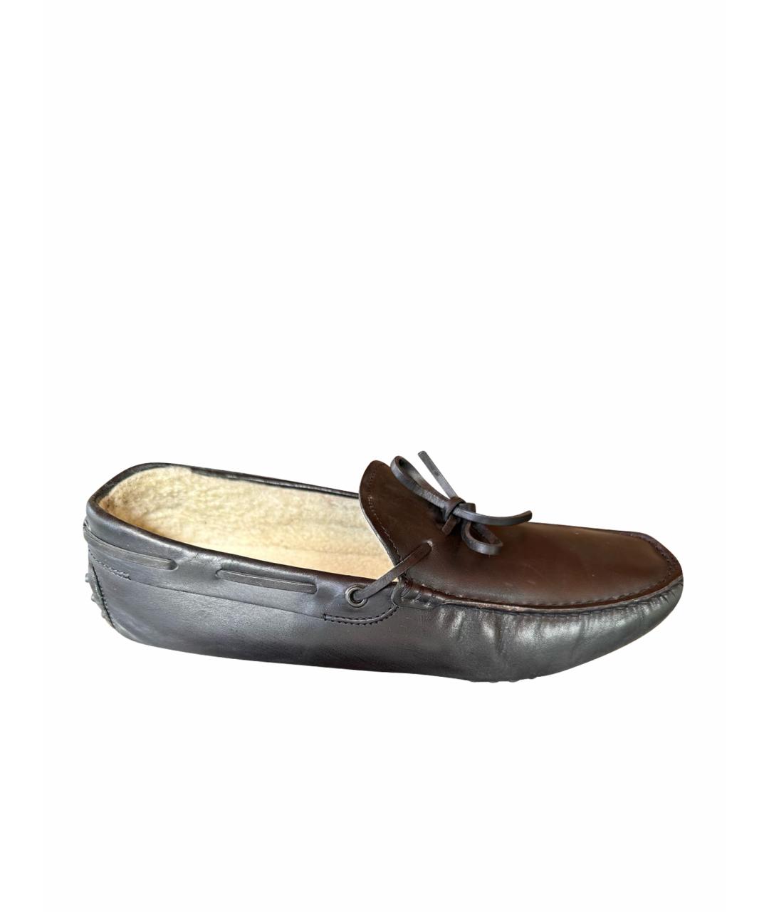 TOD'S Коричневые кожаные мокасины, фото 1