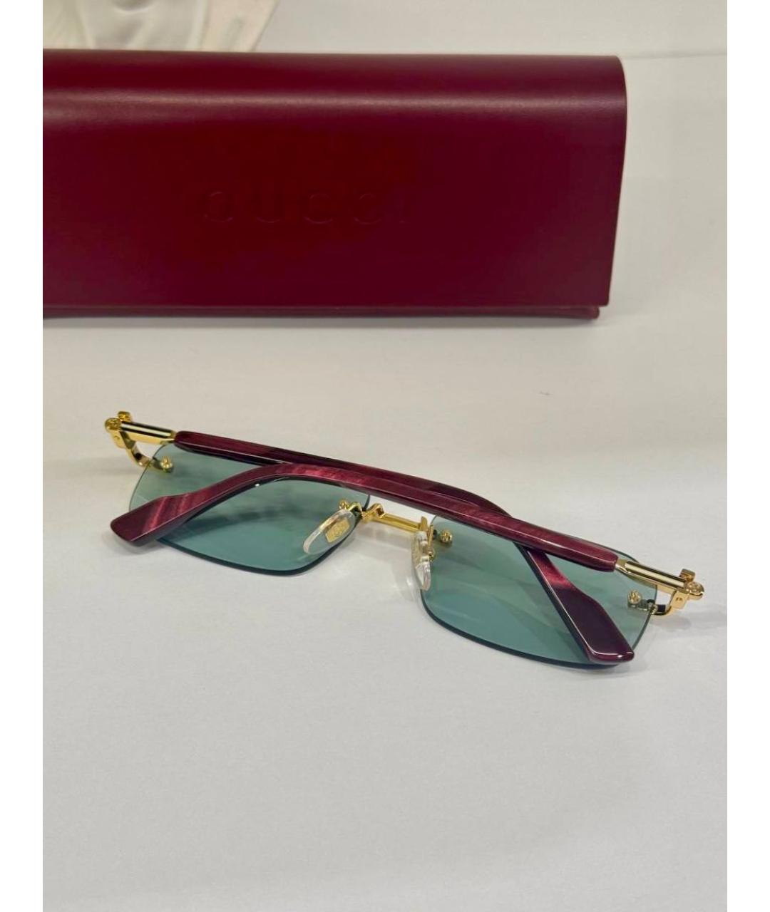 GUCCI Бирюзовые солнцезащитные очки, фото 3