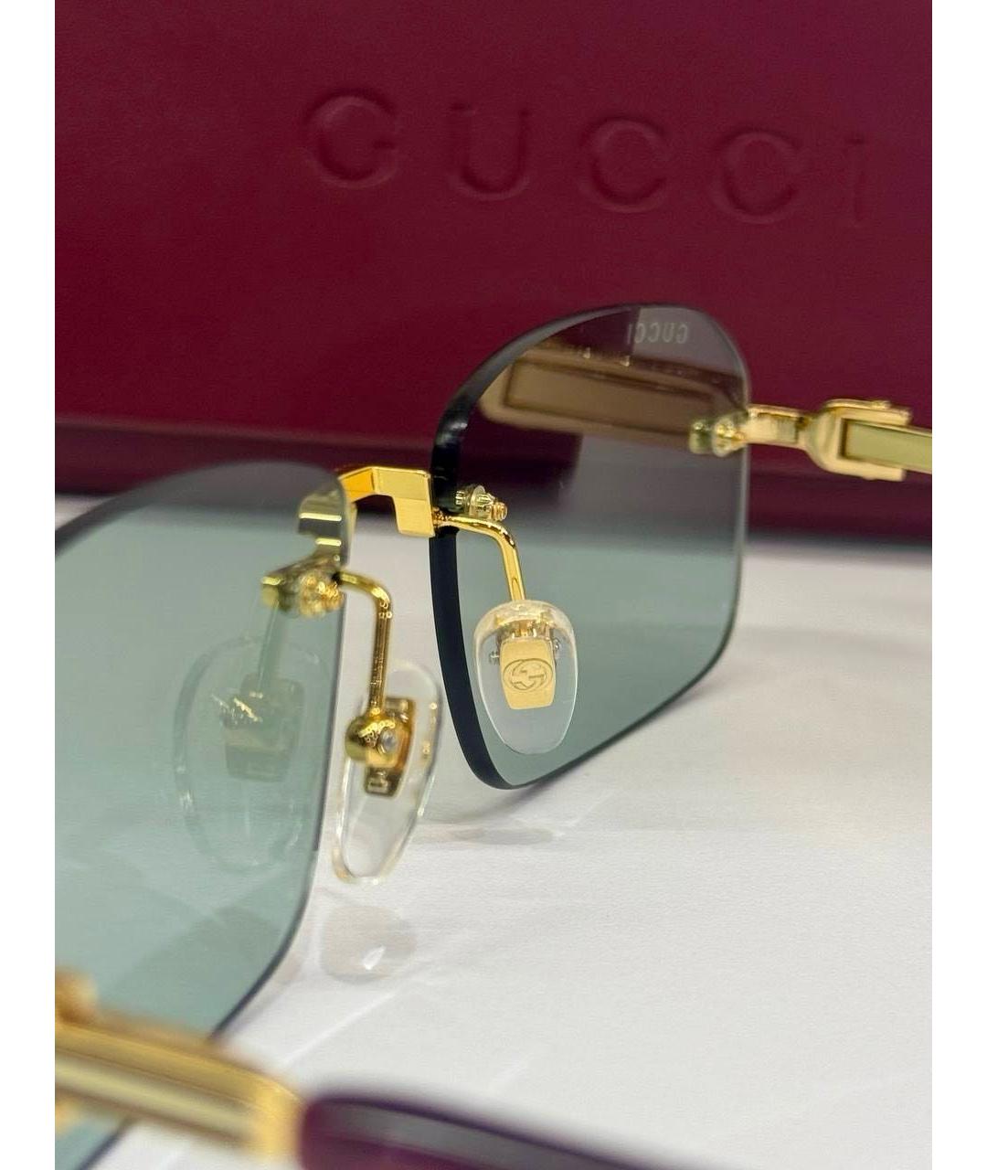 GUCCI Бирюзовые солнцезащитные очки, фото 4