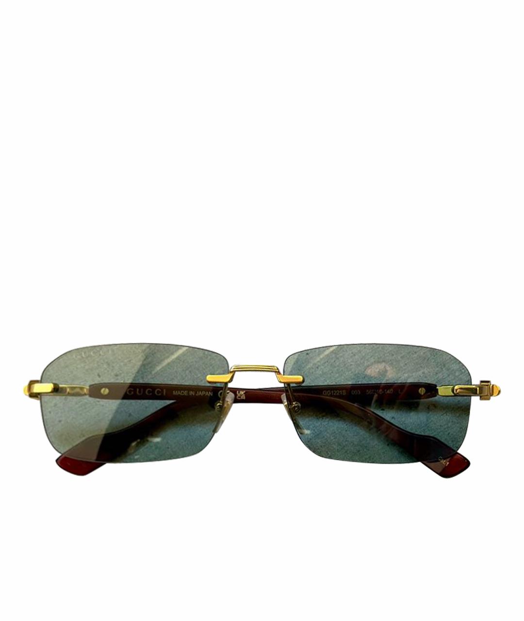 GUCCI Бирюзовые солнцезащитные очки, фото 1
