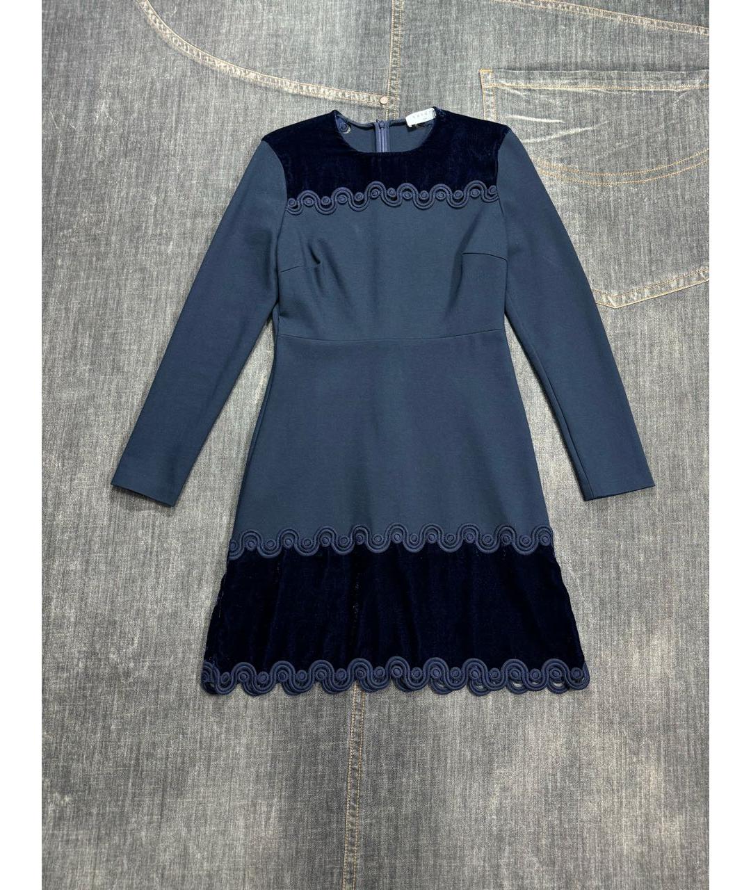 SANDRO Темно-синее коктейльное платье, фото 2