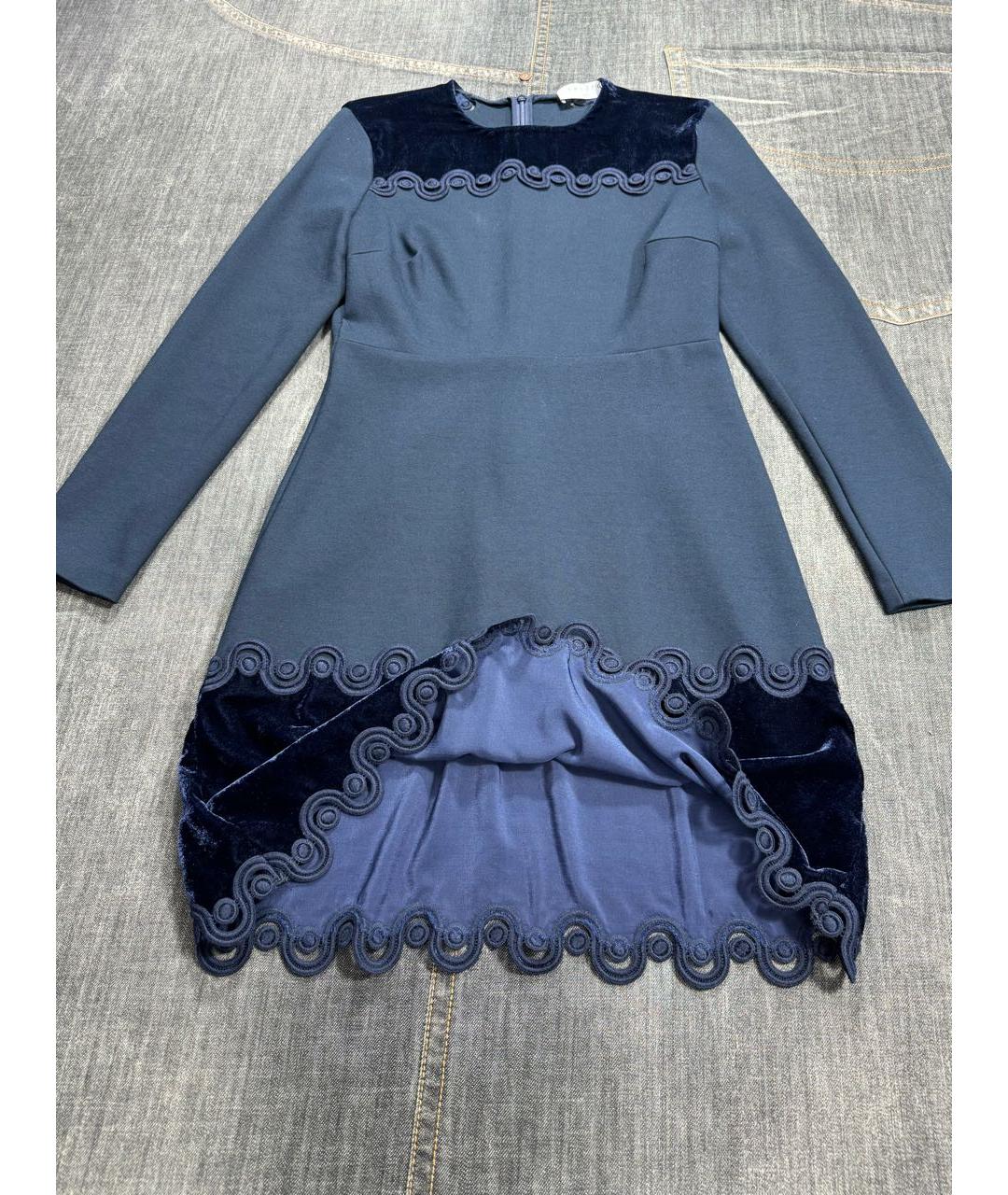 SANDRO Темно-синее коктейльное платье, фото 4