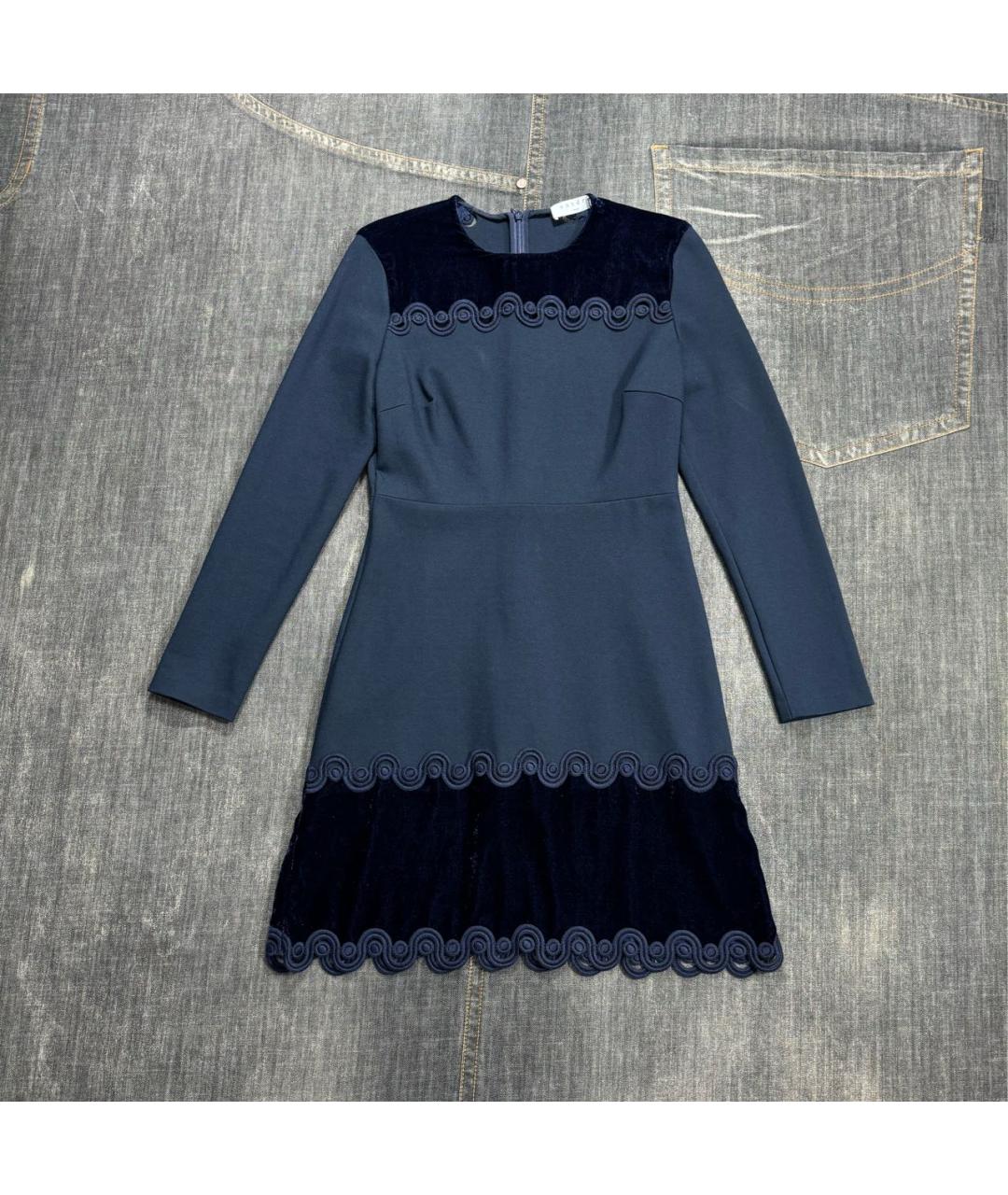 SANDRO Темно-синее коктейльное платье, фото 9
