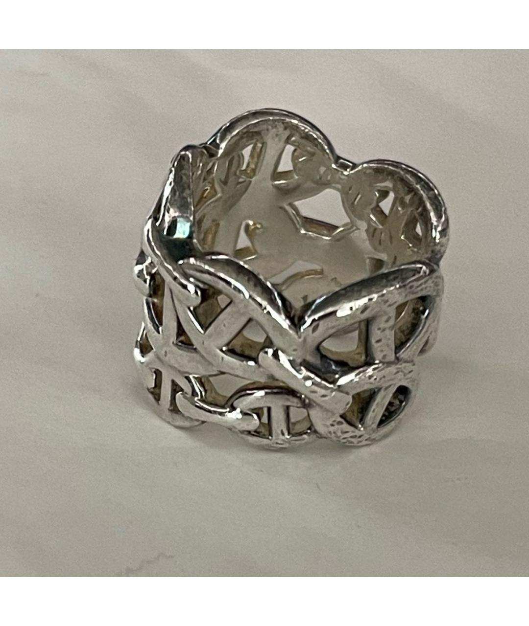 HERMES PRE-OWNED Серебряное серебряное кольцо, фото 8
