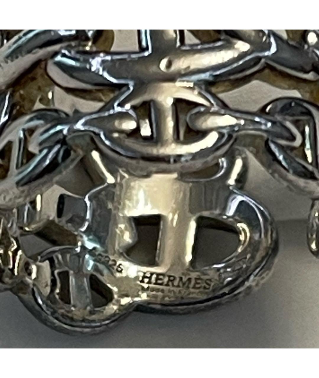 HERMES PRE-OWNED Серебряное серебряное кольцо, фото 6