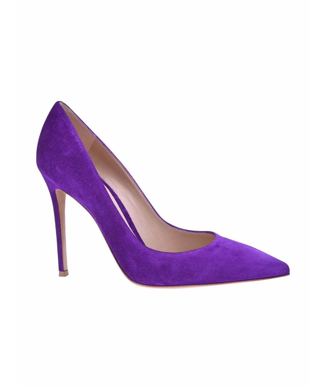 GIANVITO ROSSI Фиолетовые замшевые туфли, фото 1