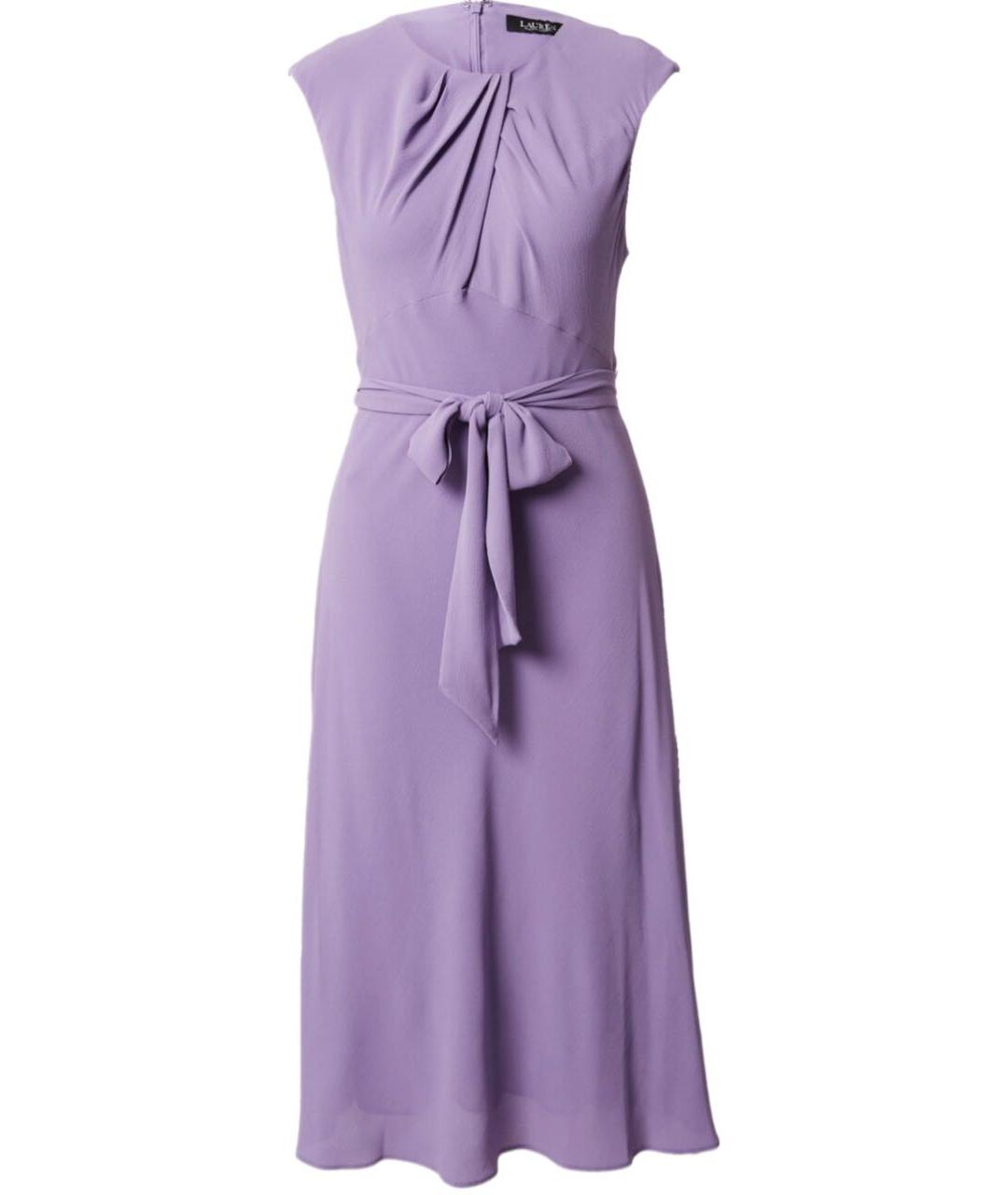 RALPH LAUREN Фиолетовое полиэстеровое повседневное платье, фото 1