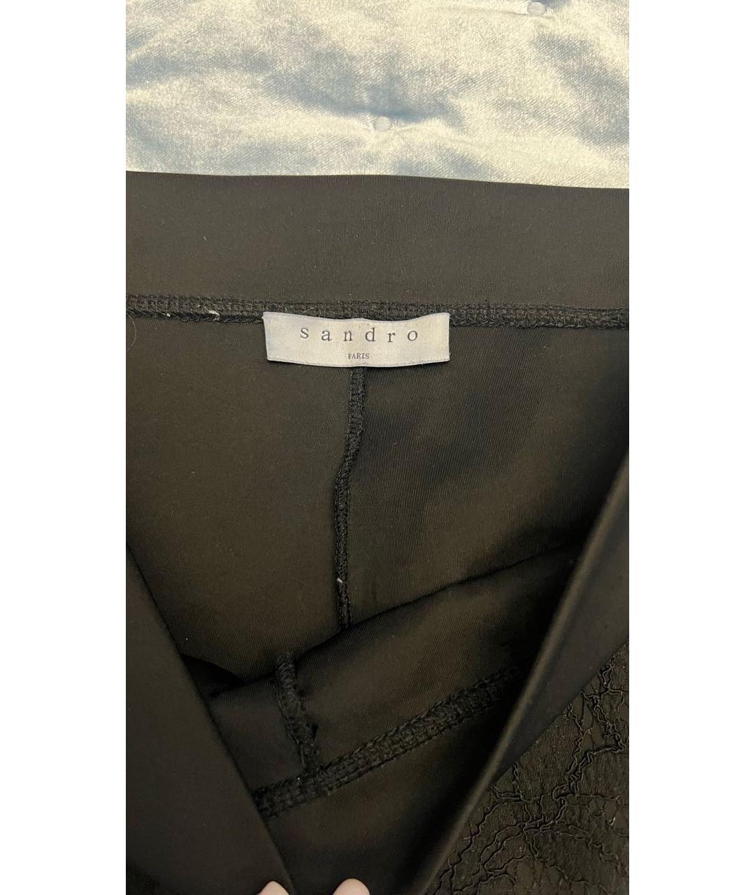 SANDRO Черные вискозные брюки узкие, фото 3