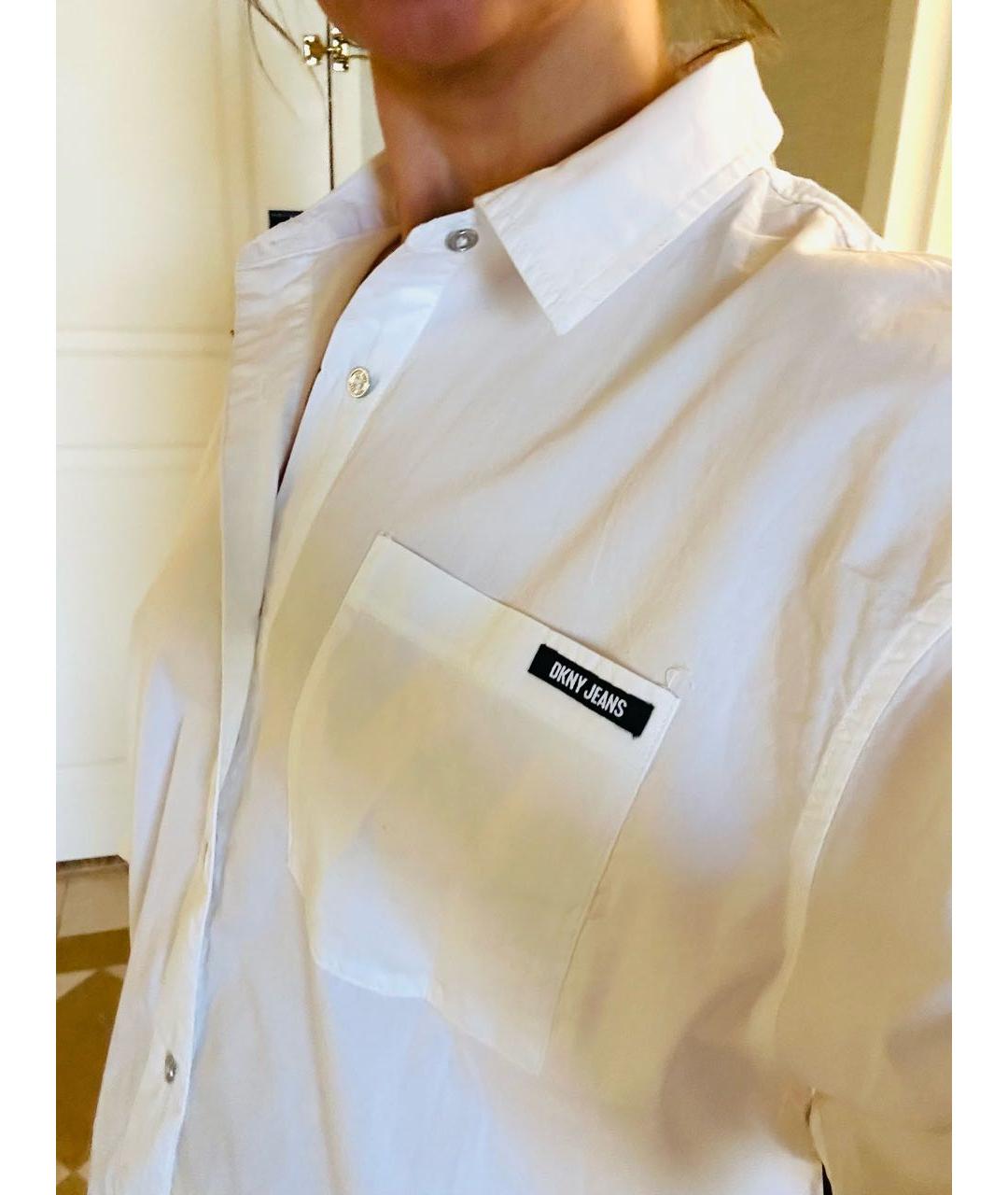 DKNY Белая хлопковая рубашка, фото 3