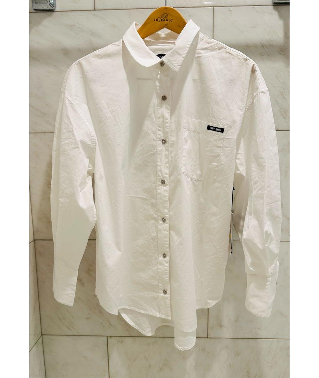 DKNY Белая хлопковая рубашка, фото 8