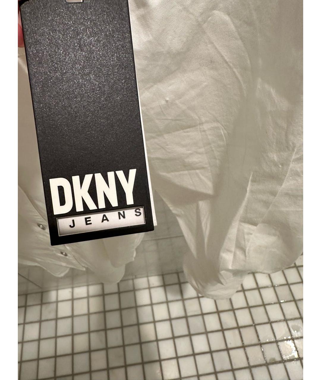 DKNY Белая хлопковая рубашка, фото 5