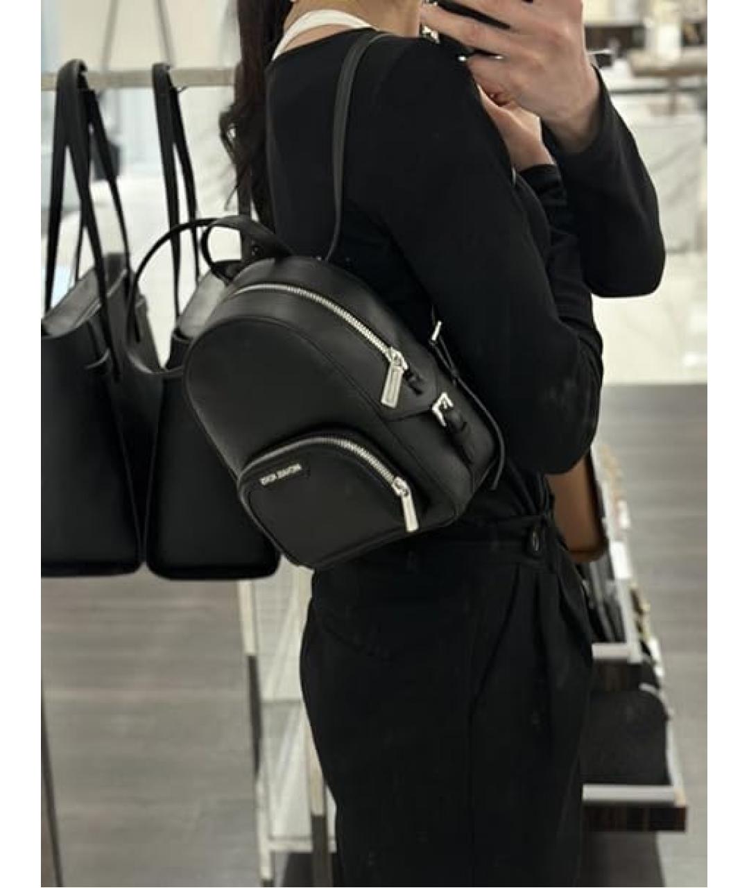 MICHAEL KORS Черный кожаный рюкзак, фото 5