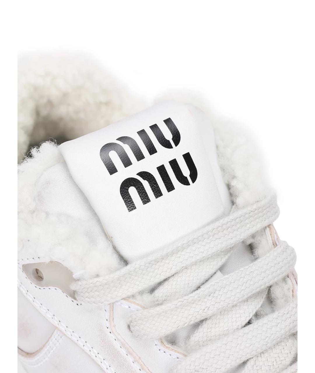MIU MIU Белые кроссовки, фото 5