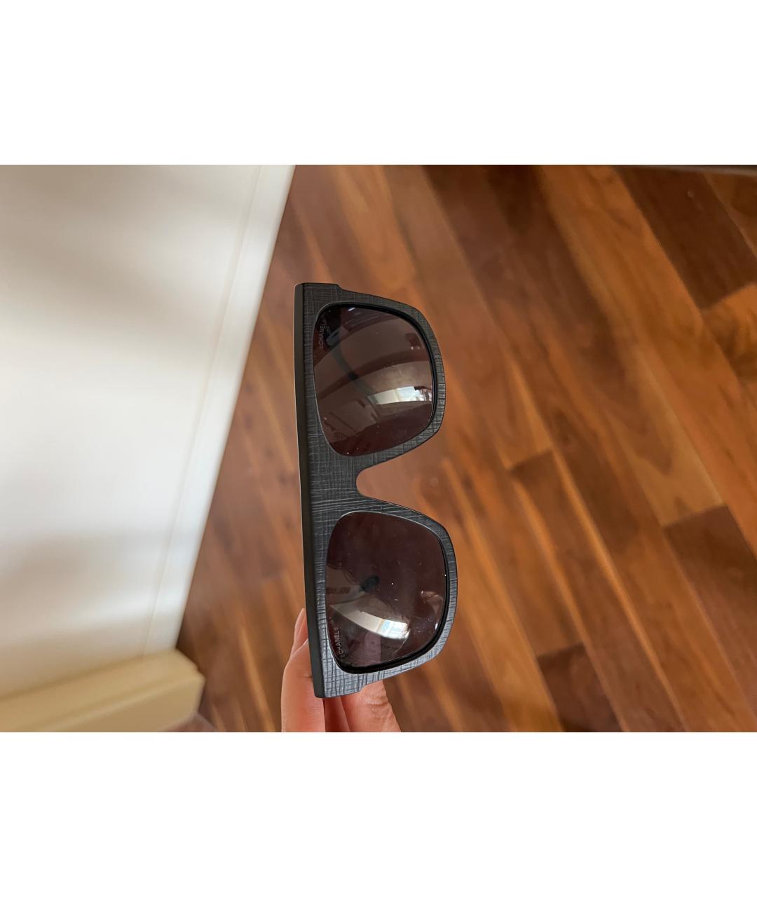 CHANEL PRE-OWNED Черные солнцезащитные очки, фото 7