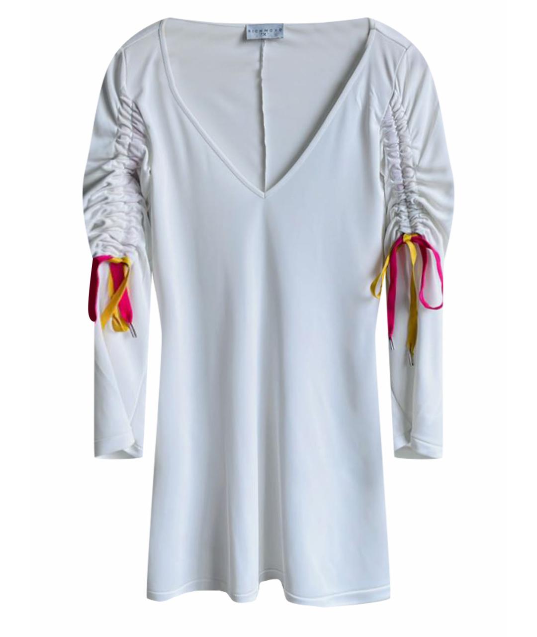JOHN RICHMOND Белое полиэстеровое повседневное платье, фото 1