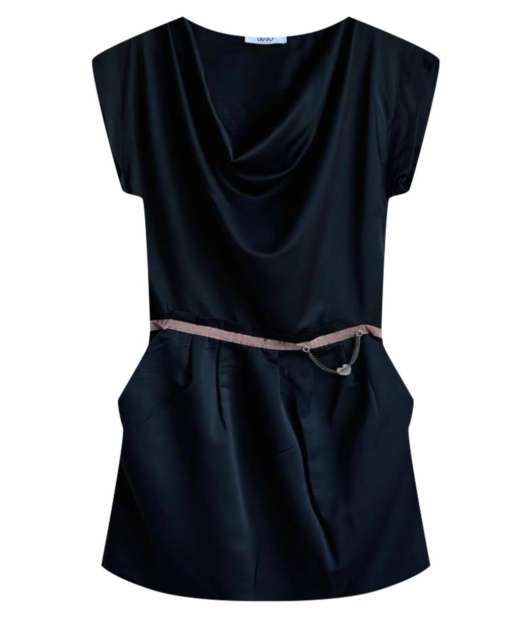 LIU JO Черное полиэстеровое коктейльное платье, фото 1
