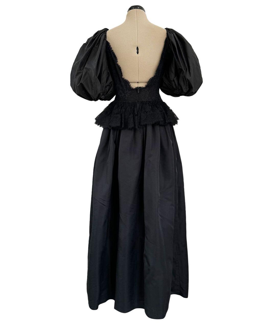 OSCAR DE LA RENTA Черное кружевное вечернее платье, фото 2