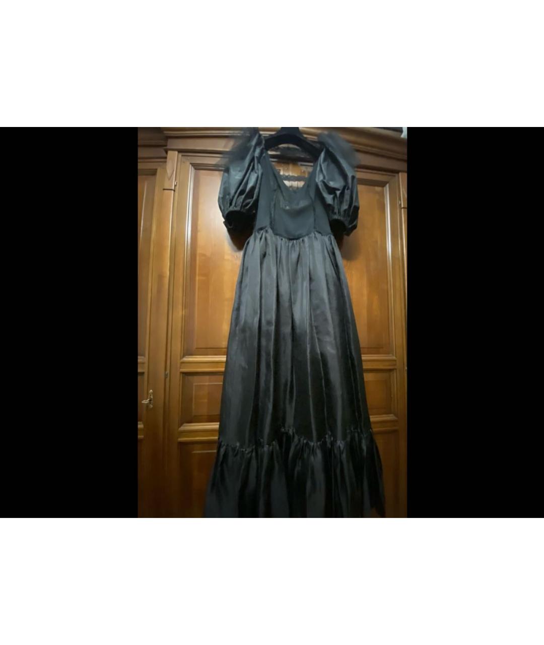 OSCAR DE LA RENTA Черное кружевное вечернее платье, фото 5