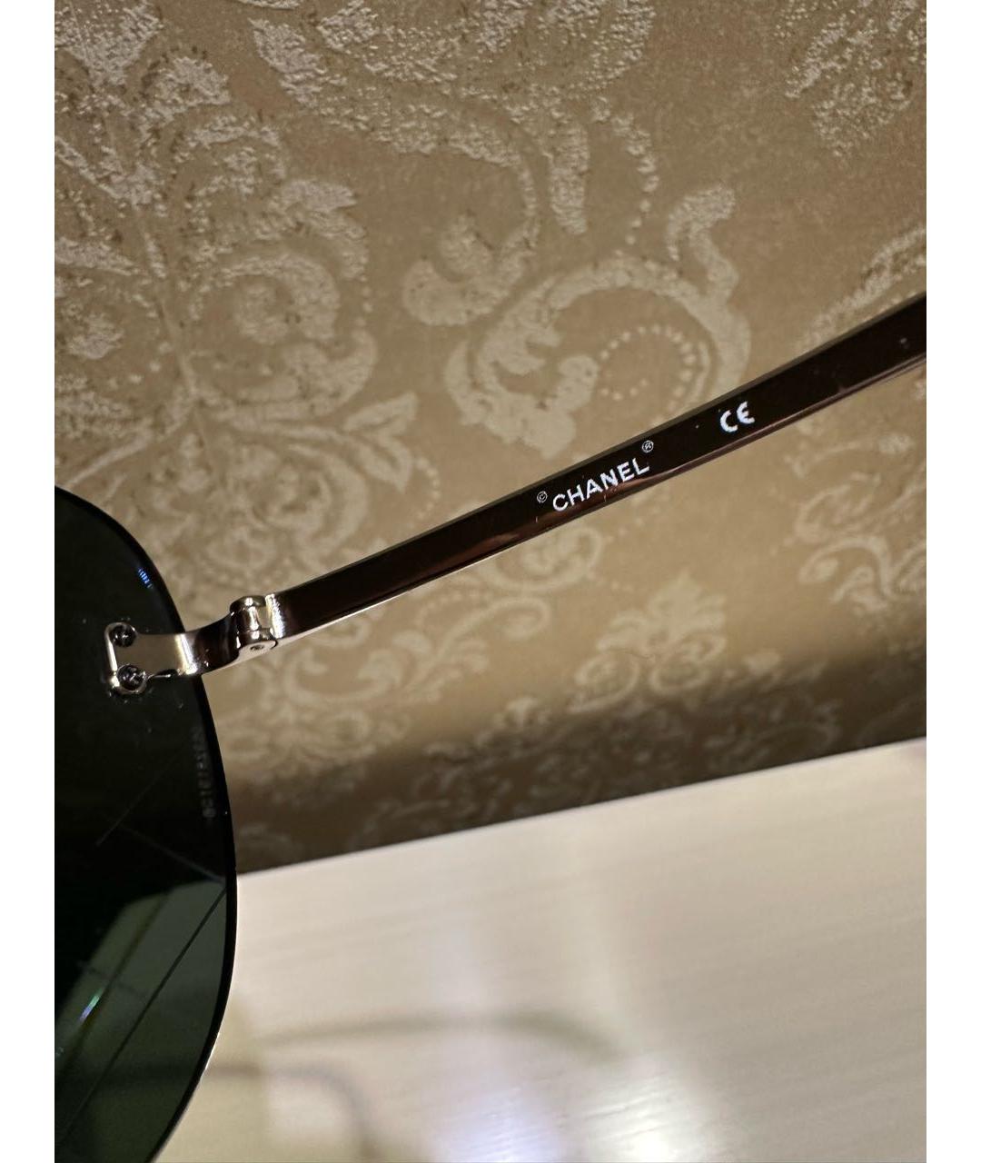 CHANEL PRE-OWNED Фиолетовые солнцезащитные очки, фото 4
