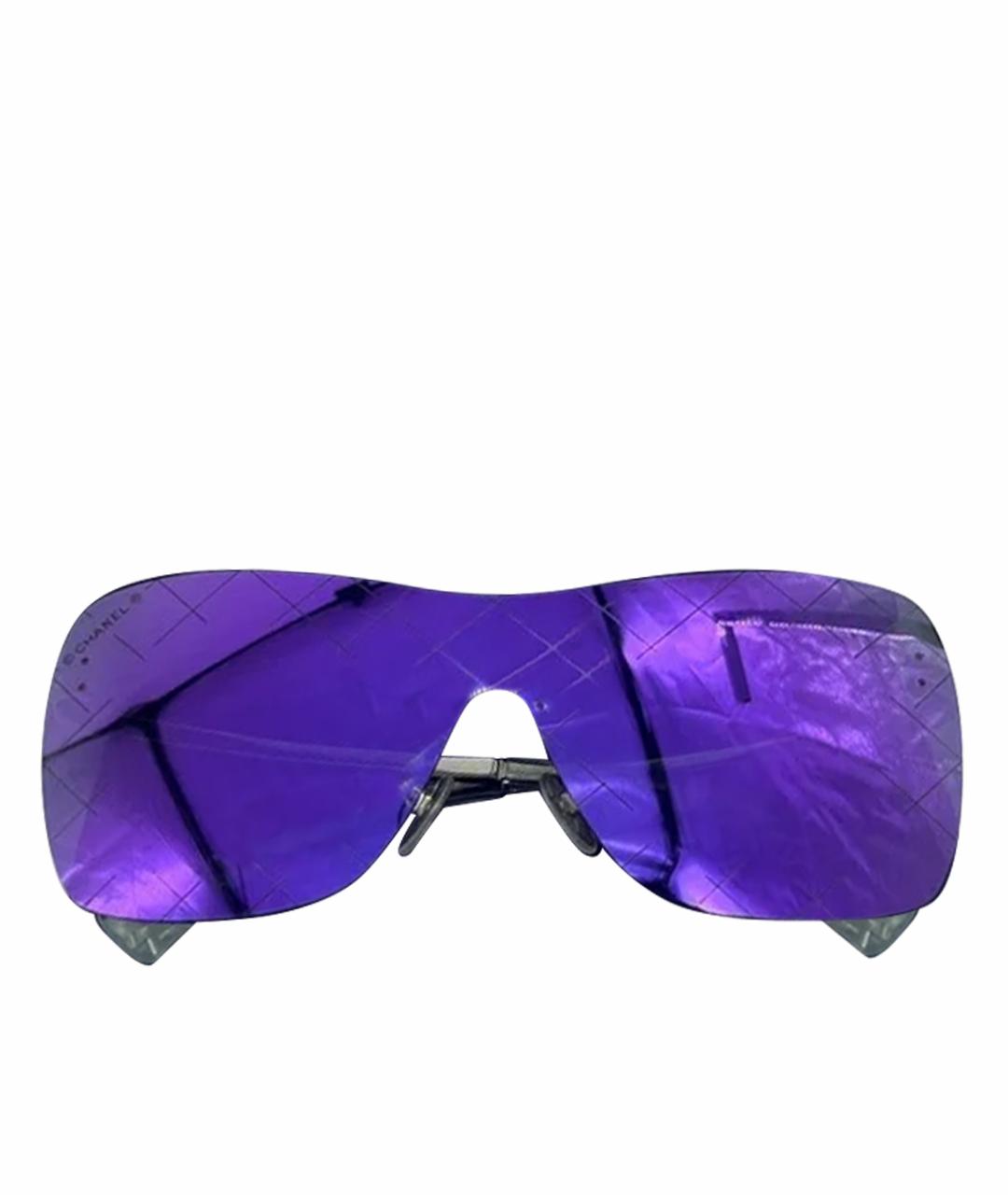 CHANEL PRE-OWNED Фиолетовые солнцезащитные очки, фото 1