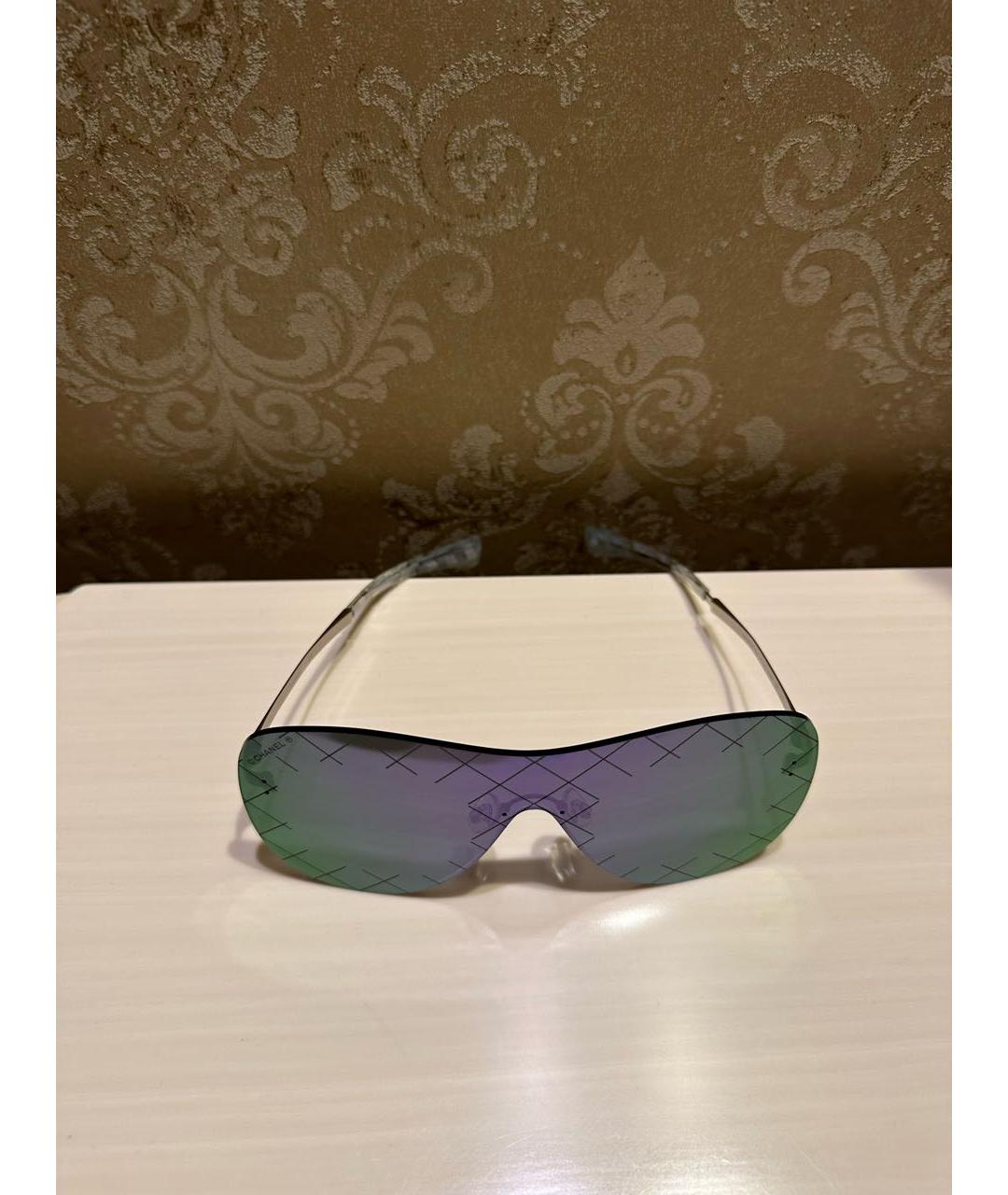 CHANEL PRE-OWNED Фиолетовые солнцезащитные очки, фото 2