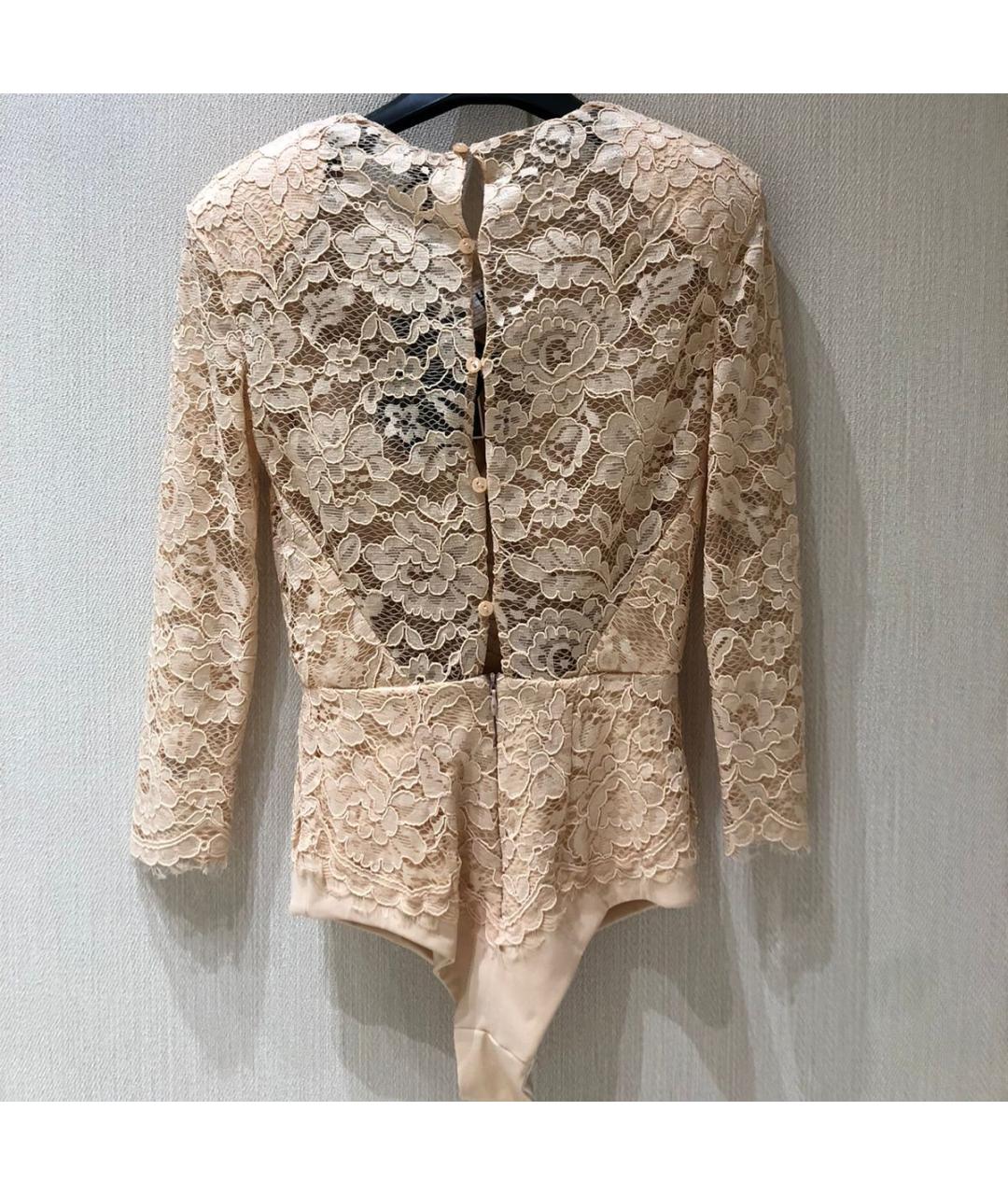 ELISABETTA FRANCHI Бежевая полиэстеровая блузы, фото 2
