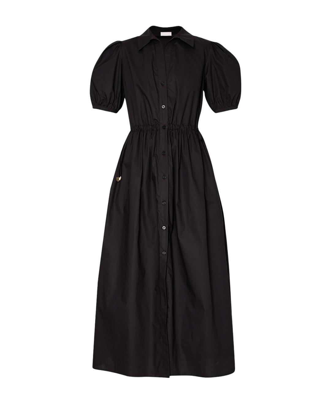 LIU JO Черное хлопковое повседневное платье, фото 1
