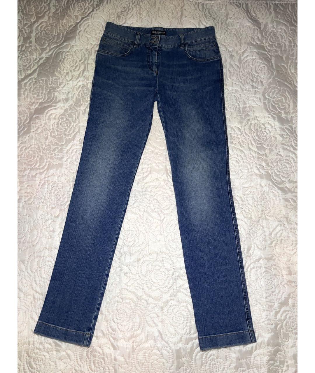 DOLCE&GABBANA Темно-синие прямые джинсы, фото 7