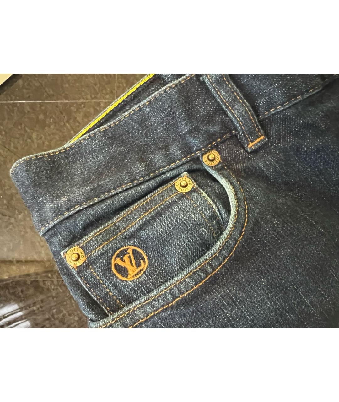 LOUIS VUITTON PRE-OWNED Темно-синие джинсы, фото 3