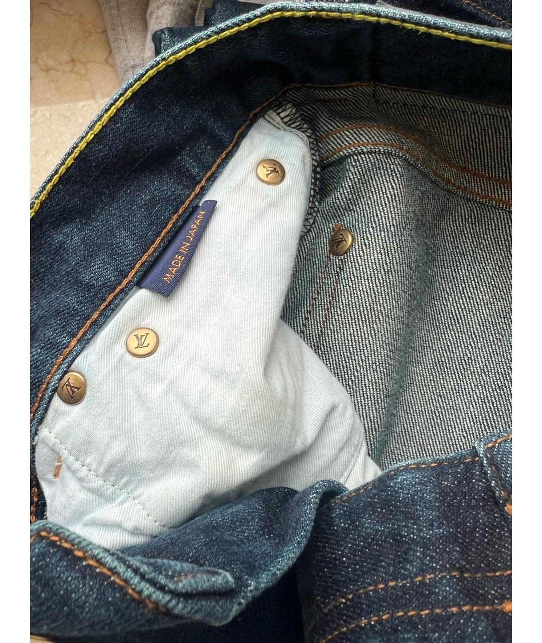 LOUIS VUITTON PRE-OWNED Темно-синие джинсы, фото 4