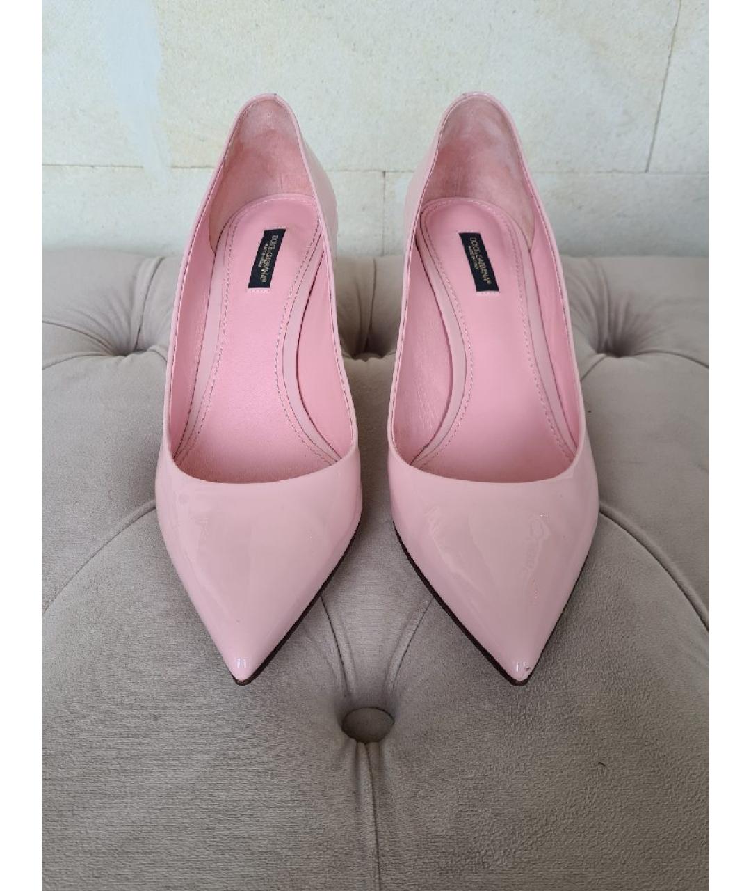 DOLCE&GABBANA Розовые туфли из лакированной кожи, фото 2