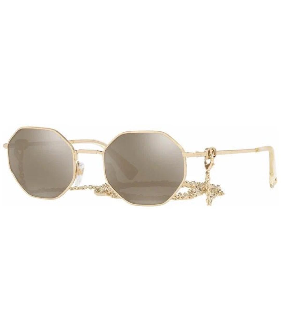 VALENCIA Золотые металлические солнцезащитные очки, фото 3