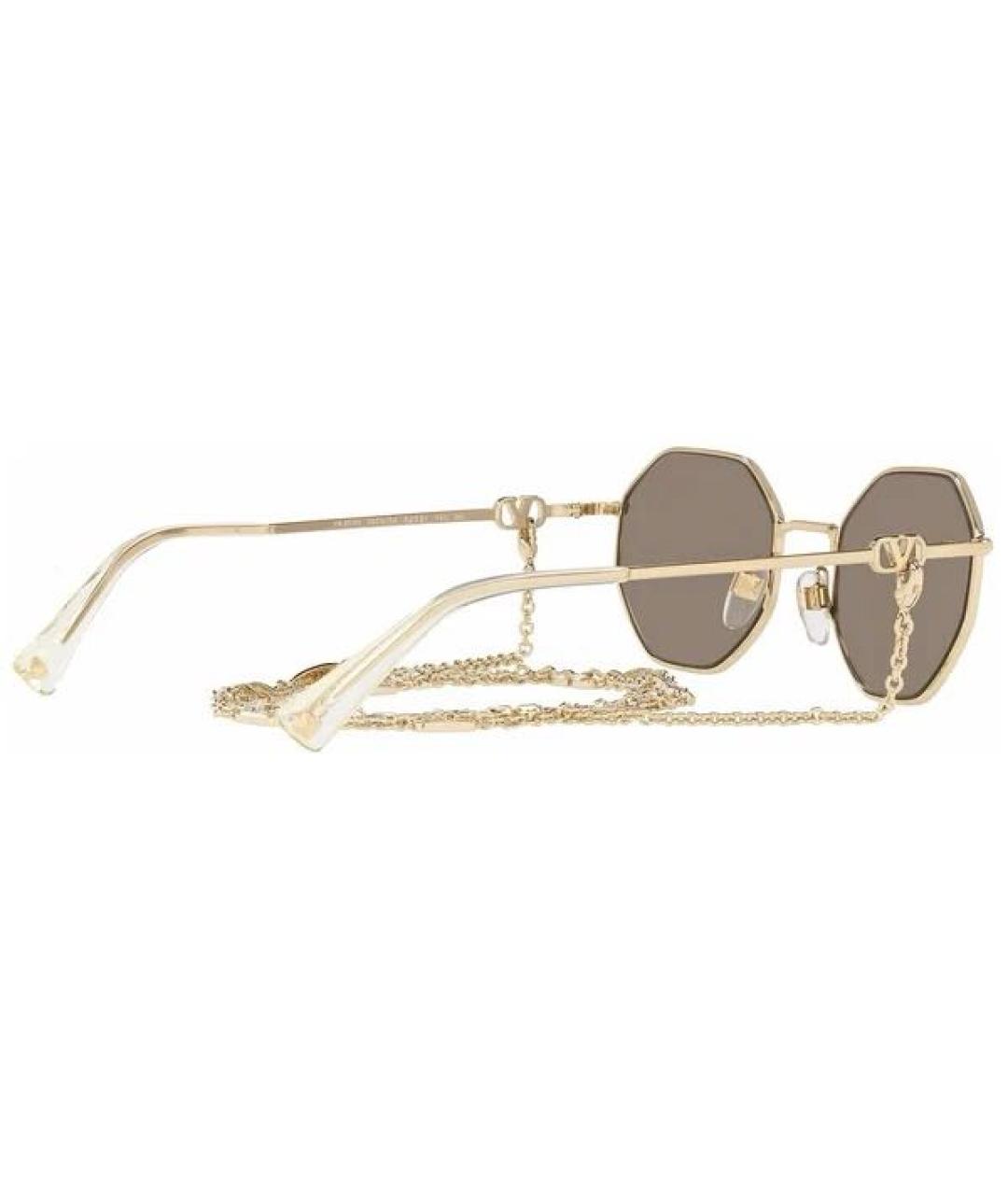 VALENCIA Золотые металлические солнцезащитные очки, фото 2