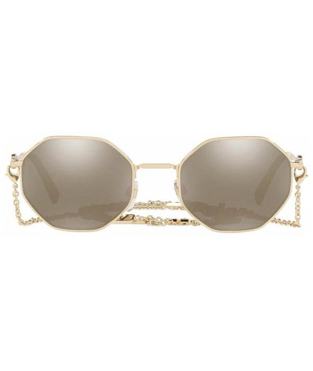 VALENCIA Золотые металлические солнцезащитные очки, фото 1