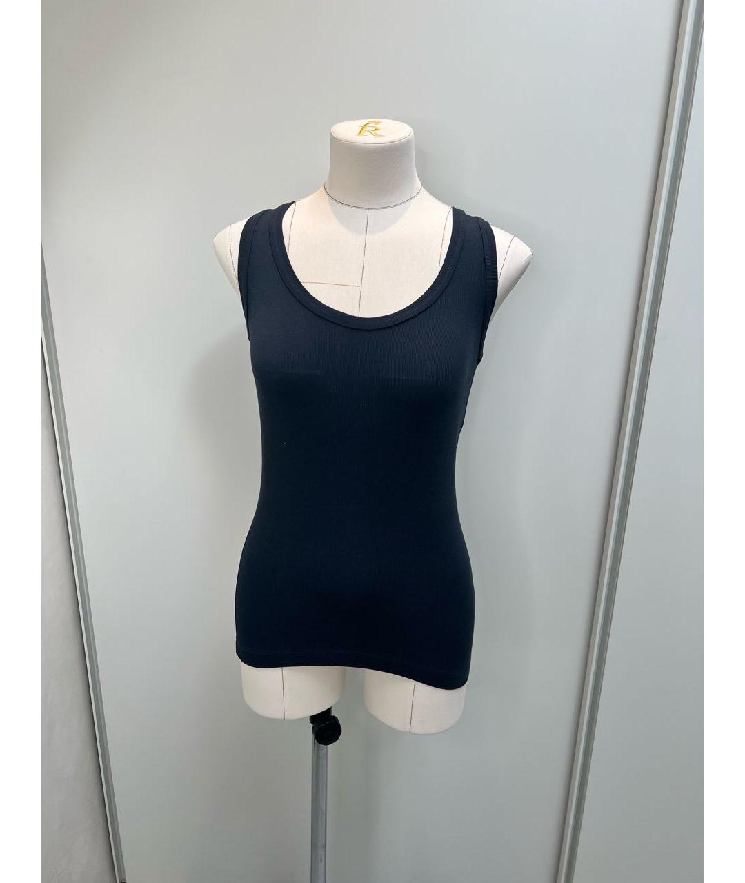 BRUNELLO CUCINELLI Темно-синяя майка, фото 6