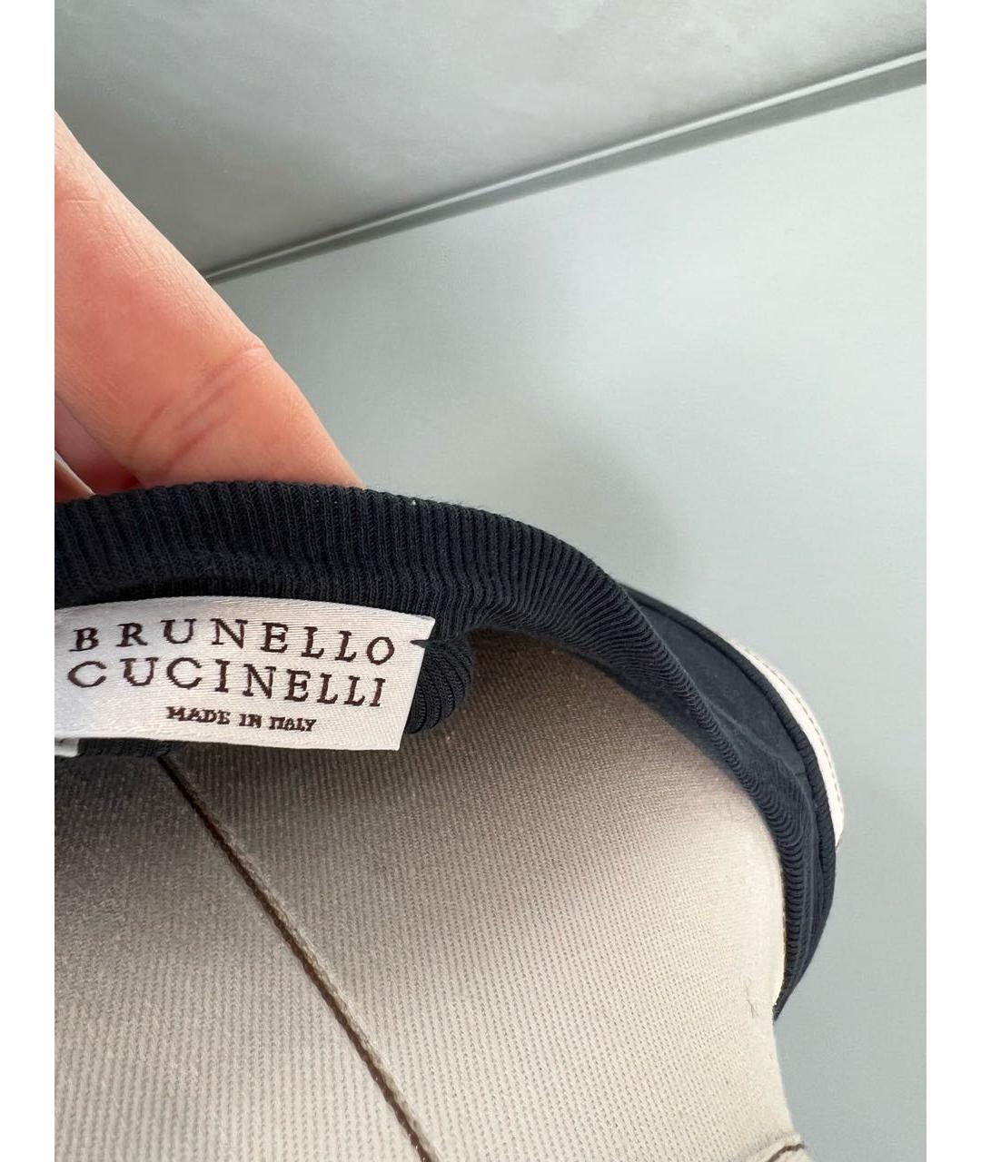 BRUNELLO CUCINELLI Темно-синяя майка, фото 5