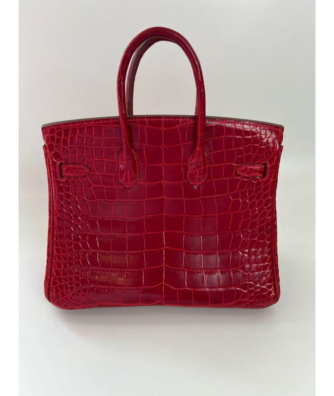 HERMES PRE-OWNED Красная сумка с короткими ручками из экзотической кожи, фото 3